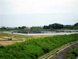除染作業を終えた残土（浪江町酒田地区）