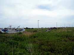 津波の爪痕が残る浪江町請戸地区