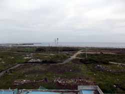 津波の爪痕が残る浪江町請戸地区