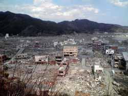 大槌町城山公園からみた大槌町